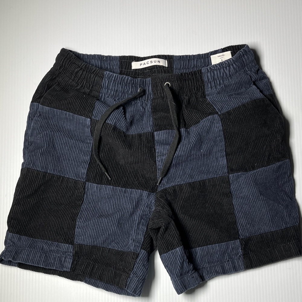 PacSun Black and Blue Plaid Shorts